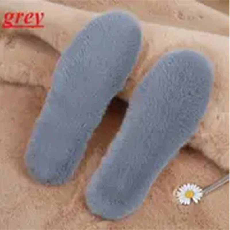 سميكة فرو الأرنب الصناعي شتاء دافئ الصوف المضادة للبرد المخملية الرجال والنساء نعال الحذاء