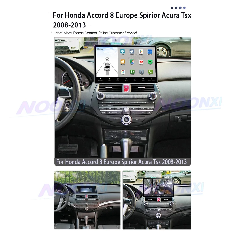 Android13.0 Carplay Auto For Honda Accord 8 Europe Spirior Acura Tsx 2008-2013 Car Radio Multimedia Video Player Navigation GPS