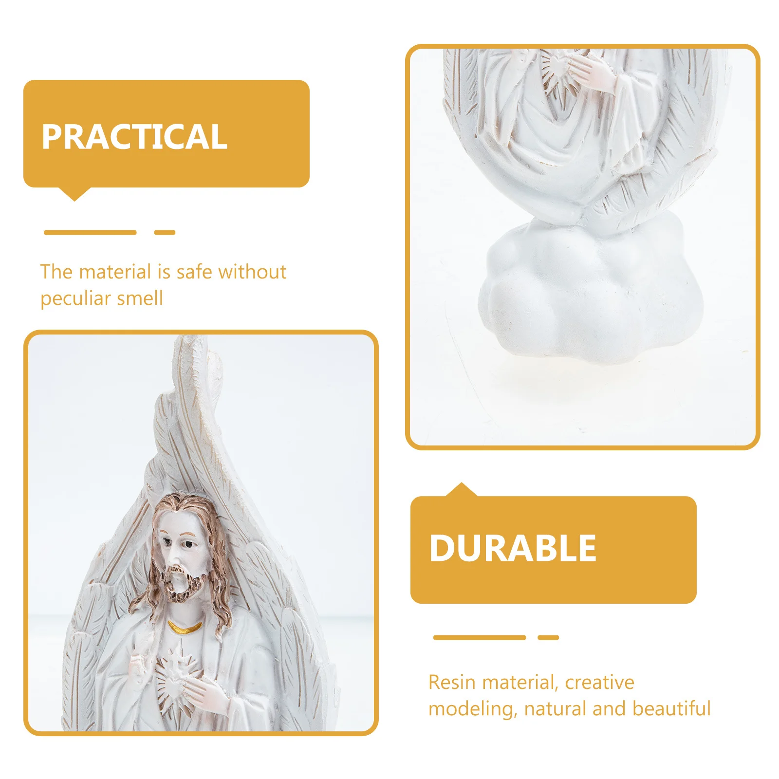 

Resin St Jesus Adornment Lightweight Decor for Home Living Room Kids Room Birthday Party Simulation Jesus Model