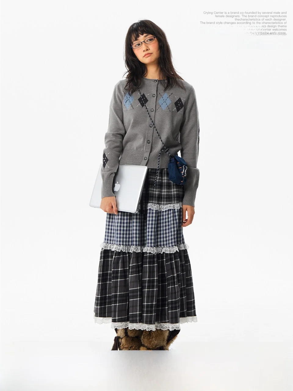 

Crnenter Casual Versatile Knitted Open Cardigan Diamond Pattern All-Match Fem Long Sve Elastic Regular Fit Winter F...