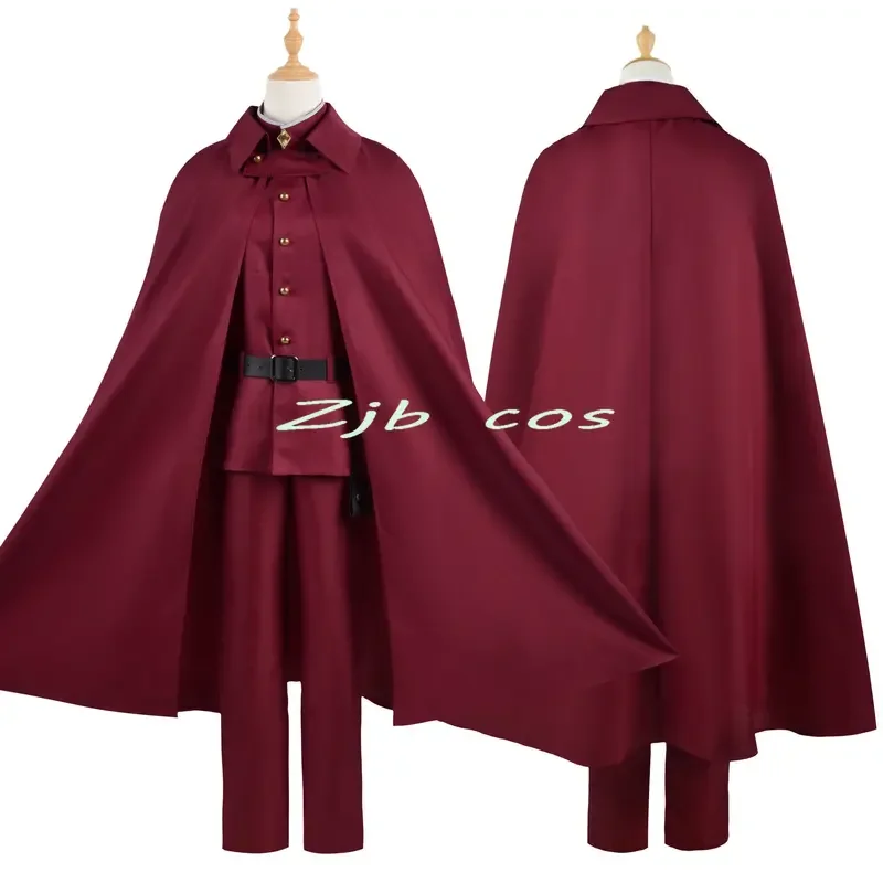 Anime Bungo Stray Dogs Cosplay Tetchou Suehiro Costume Cloak Hunting Dogs Team Red Uniform Wig Halloween Full set Clothing