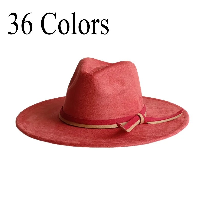 Caramel Suede Hat Wide Brim 2025 NEW Fedora Hat Men Women Autumn Winter Felt Hats Classic Church Fedoras Cap Chapeau Sombrer