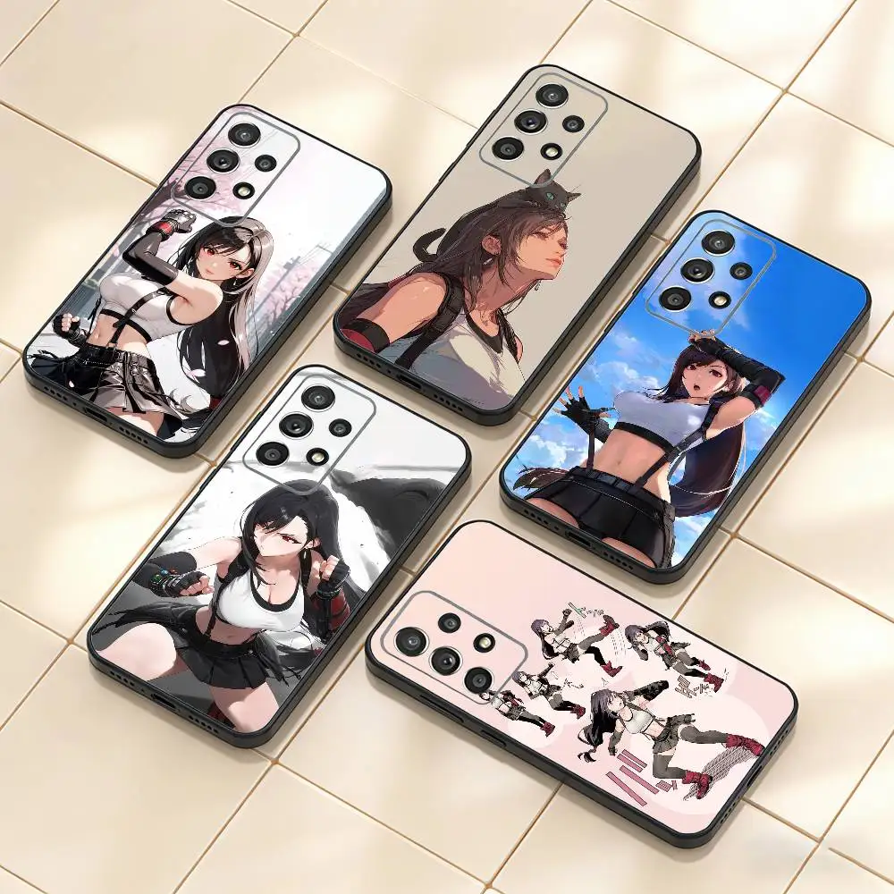 Game FF T-Tifa L-Lockhart-S Phone Case For Samsung S25,S24,S21,S22,S23,S30,Ultra,S20,Plus,Fe,Note,10,9,5G Black Cover