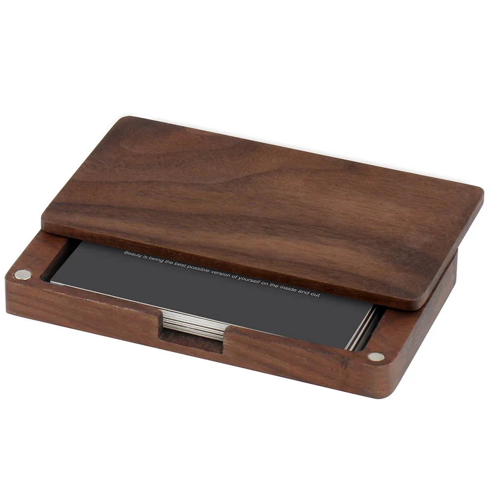 

Magnetic Business Card Holder Case Lightweight Portable Cards Container for Travel Id Passport Employee Cards Protection Travel