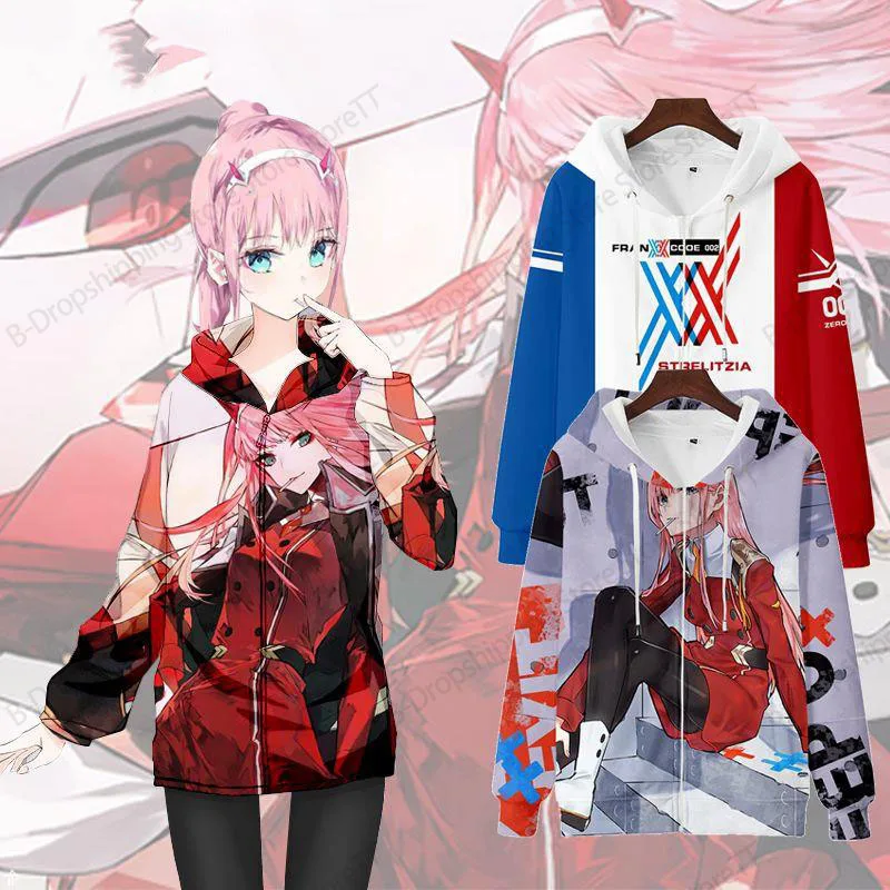 

Толстовка с 3d принтом «DARLING in The FRANXX Strelizia», мужская и женская модная спортивная толстовка с капюшоном большого размера, одежда унисекс, джемпер