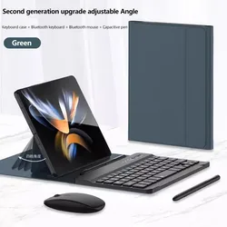 Wireless Keyboard Case For Samsung Galaxy Z Fold 6 5 4 3 2 1 Magnetic Folding Flip Leather Keyboard Cover With Mouse Pen