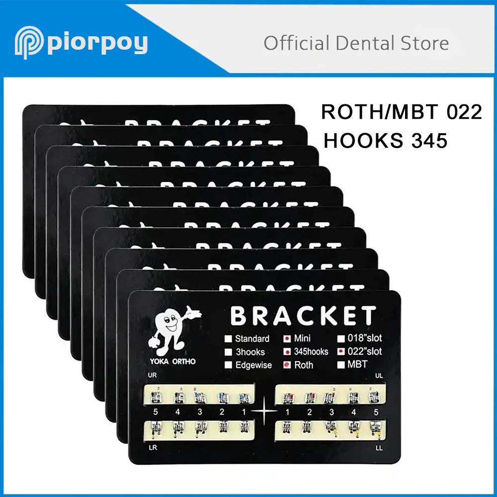 Piorpoy Tandheelkundige Beugels Orthodontische Brace 20 Stuks Metalen Monoblock Mini Roth Mbt 022 345 Haak Voor Tanden Tandheelkundige Behandelingsmaterialen