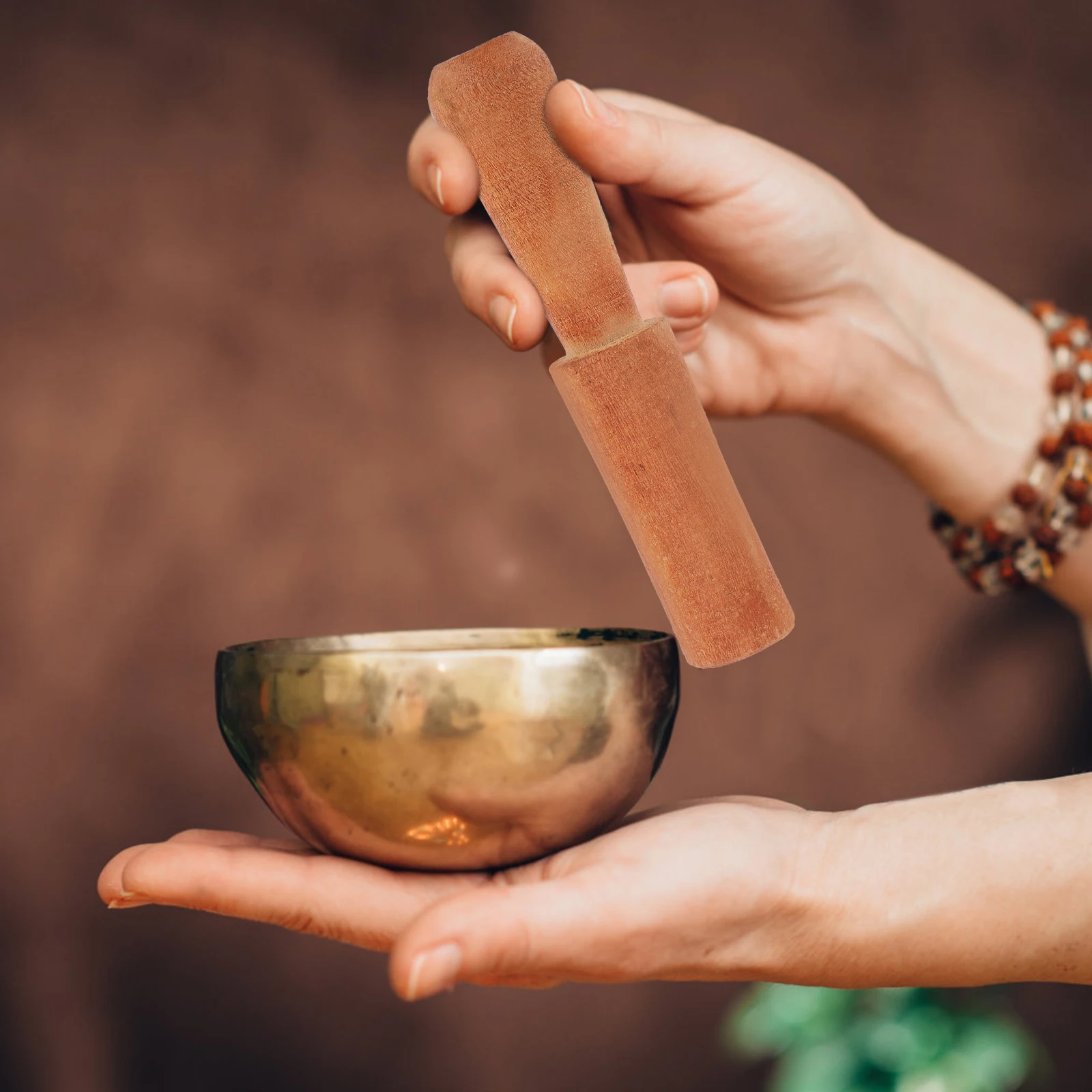 

3Pcs Sound Bowl Wooden Sticks Accessory for Bedroom Study Hotel Sauna Meditation Use Singing Bowl Stick Wooden Mallet Stick