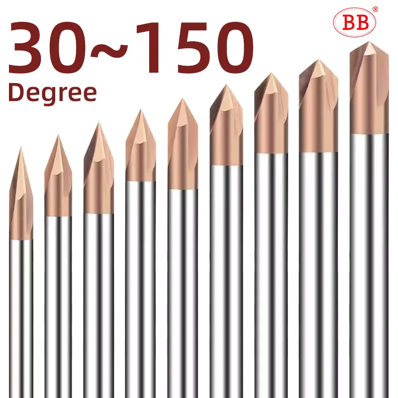 Bbカメファーエンドミル、cnc vカッターチップ、角度30、40、45、50、70、100、110、130、140、150度、金属リールおよびアルミニウム用