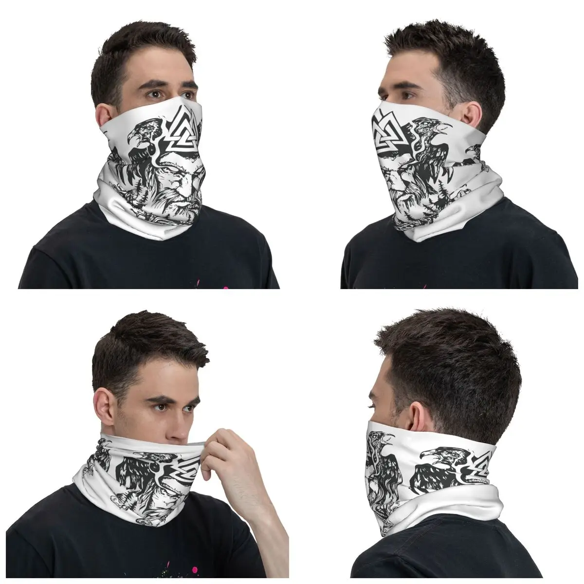 Odin Viking  Bandana Neck Cover Printed Balaclavas Mask Scarf Multi-use Headband Fishing Unisex Adult Windproof Face Mask