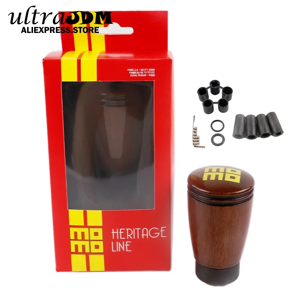 momo Heritage Mahogany Wood Glossy Manual Car Gear Stick Shift Knob Shifter