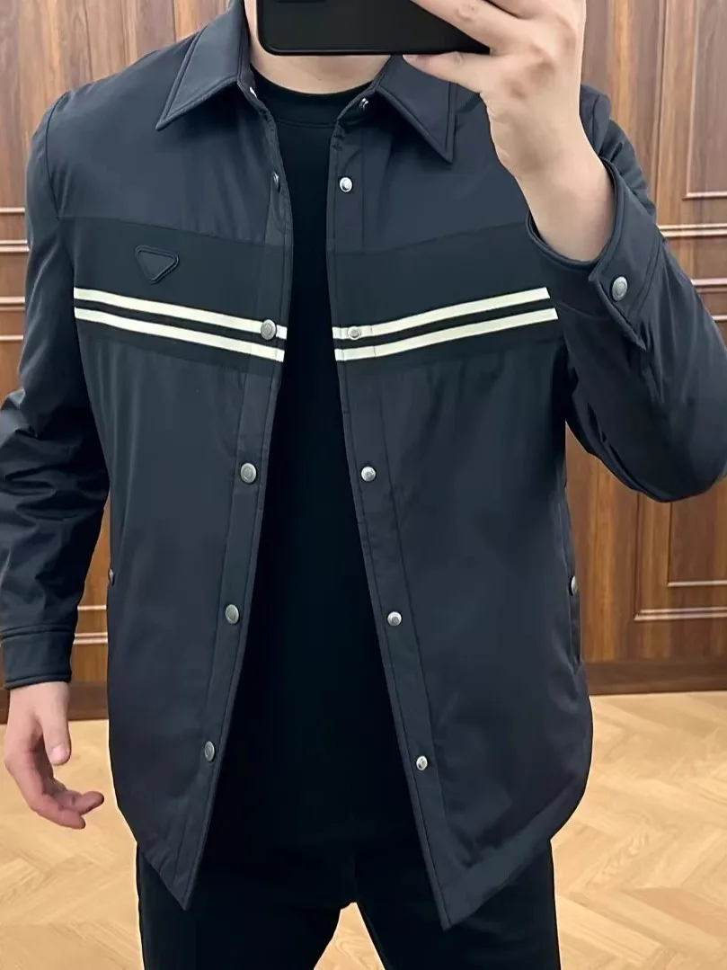 

Men's Comfortable Sli Stand Collar down Jaet Coat Autumn Winter New Arrival Faionable Versatile High-End Feeling Hand...