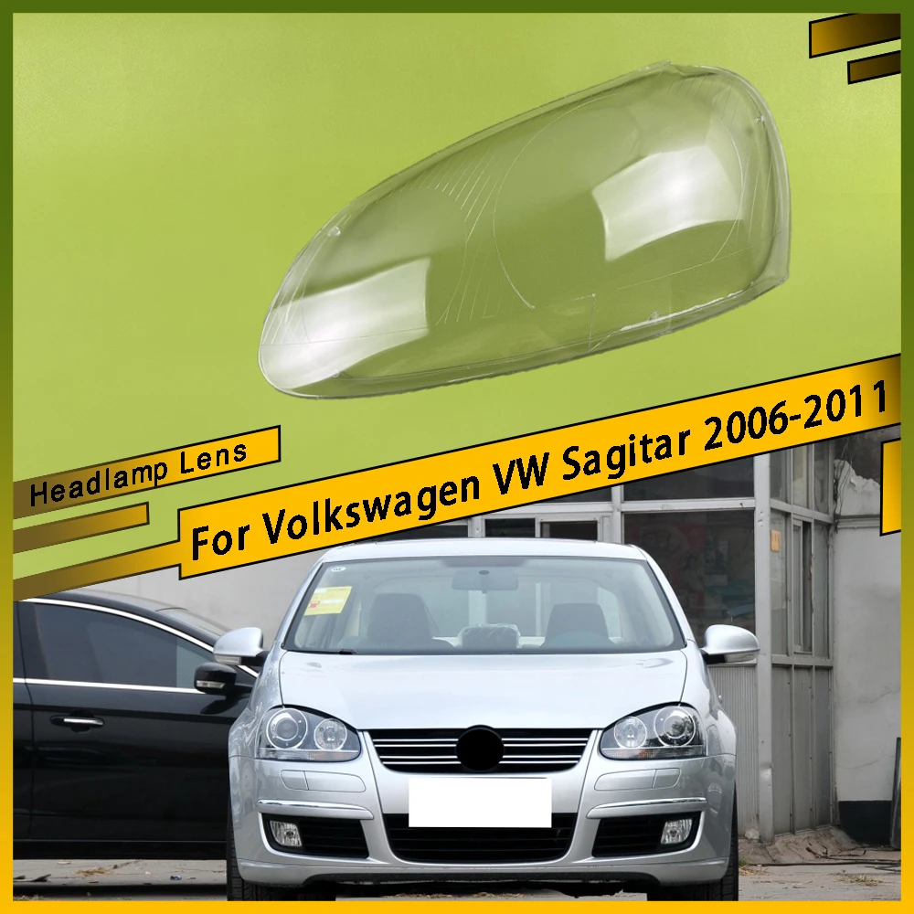 

For Volkswagen VW Sagitar 2006 - 2011 Car Replacement Headlight Shell Front Auto Lens Glass Headlamp transparent Light Cover