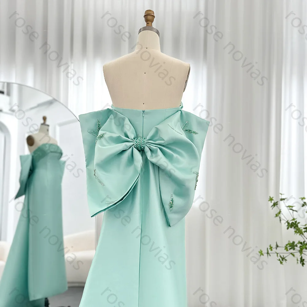 Hochwertige Sharon Said Dubai Luxus grüne Abendkleider für Hochzeit Perlen Schleife Cape Arabisches Party formelles Kleid SS319 Maßgeschneidert