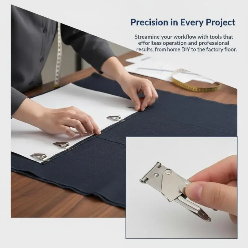 handyUniversal Garment Template Machine Clip Secure Non-slip Fixed Position Clip for Industrial Sewing DIY Garment Production