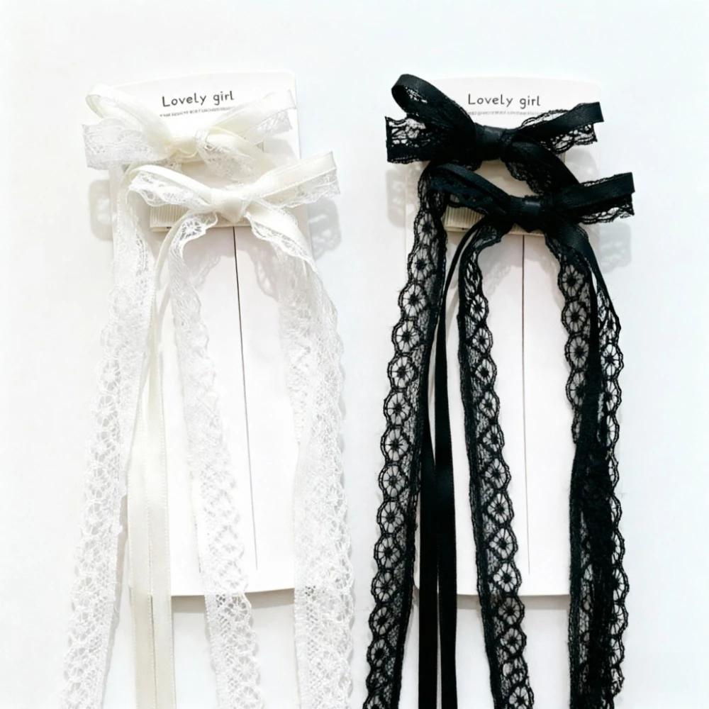 Modische Schleifen-Haarspangen für Frauen und Mädchen, Spitzen-Haarnadeln, Haarspangen-Set, koreanische Schleifen-Clips, Party-Haaraccessoires, Kopfbedeckungen, Geschenke