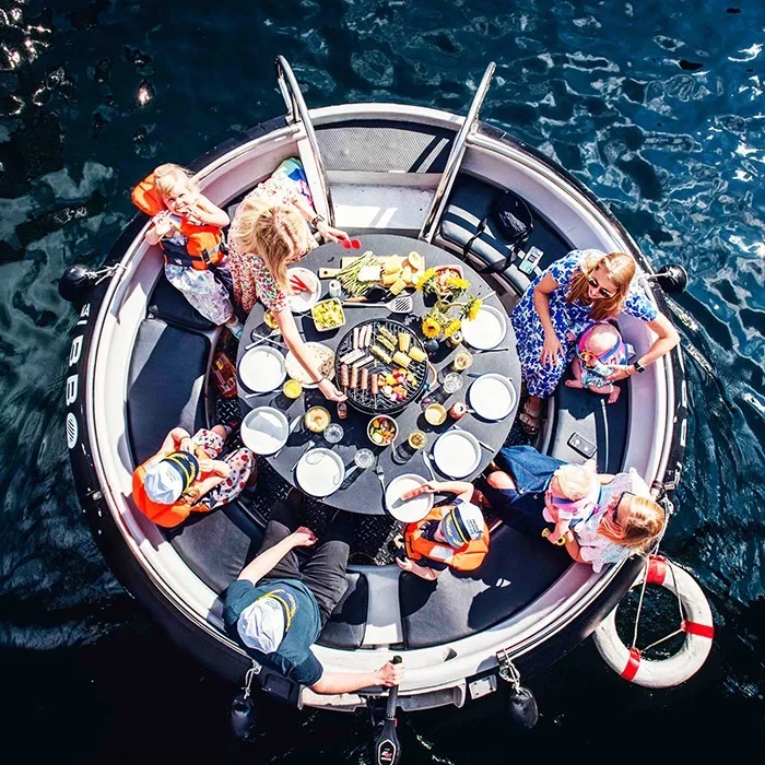 Outdoor barbecue yacht  Donut boat