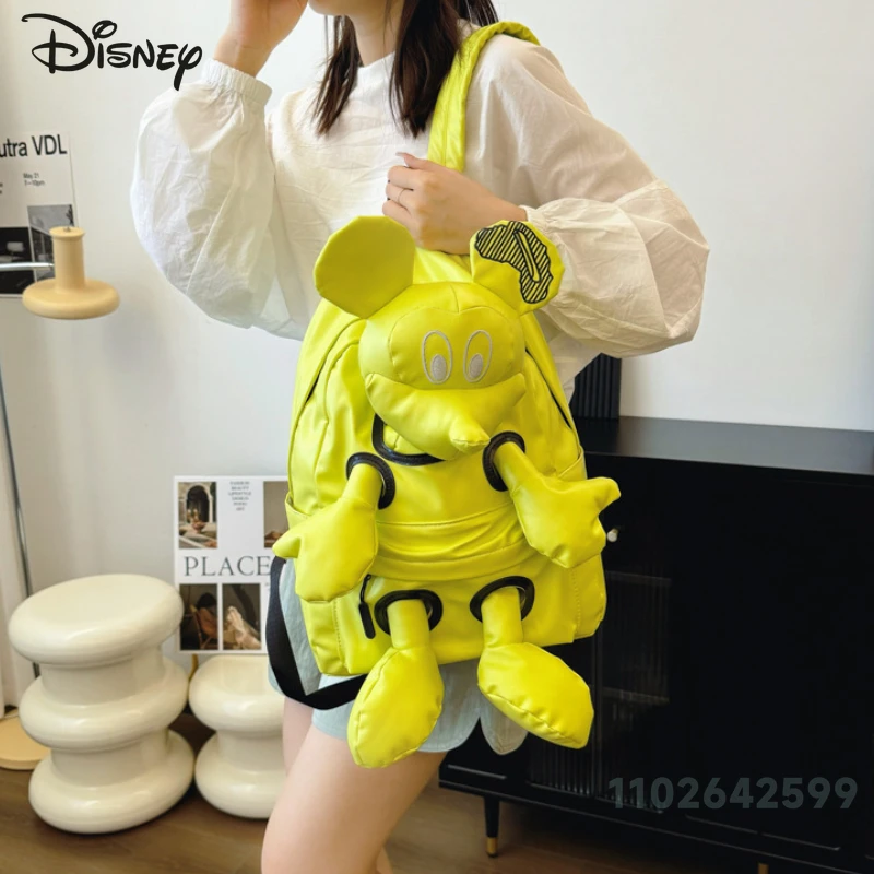 Mickey New Women's Doll Backpack Fashionable High Quality 3D Doll Bag Cartoon Versatile Large Capacity Multifunctional Backpack