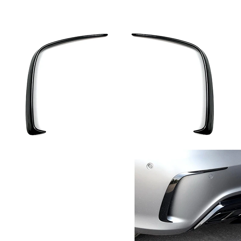 Car Rear Bumper Canards Black Splitter Lips Rear Bumper Spoiler for W176 a Class A45 A200 A250 2013-2018