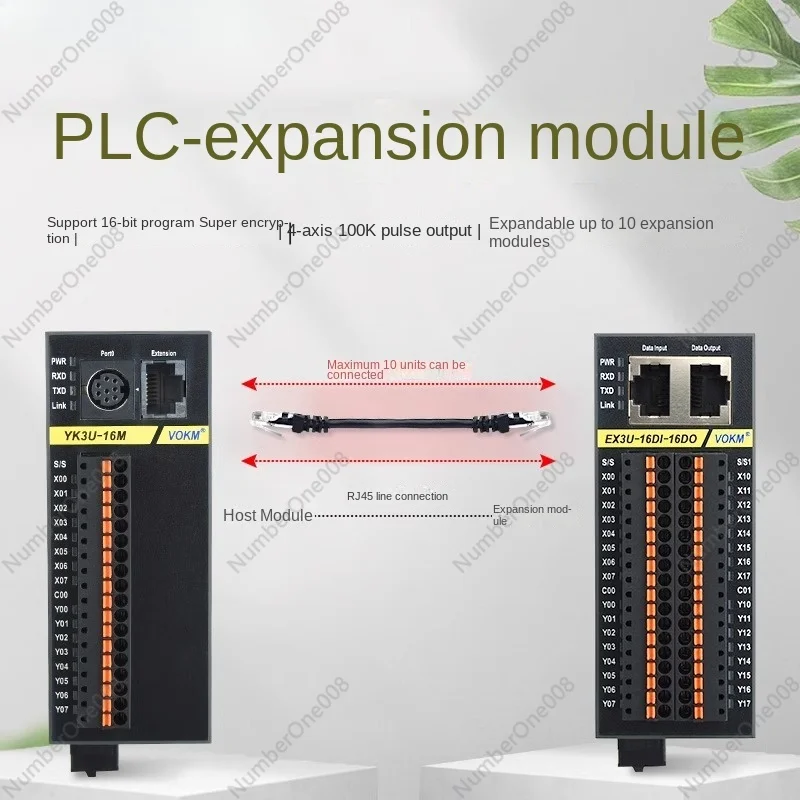 PLC Controller Programmable Industrial Control Panel Compatible with Fx3u with Analog 4-Axis Pulse Domestic Vokm