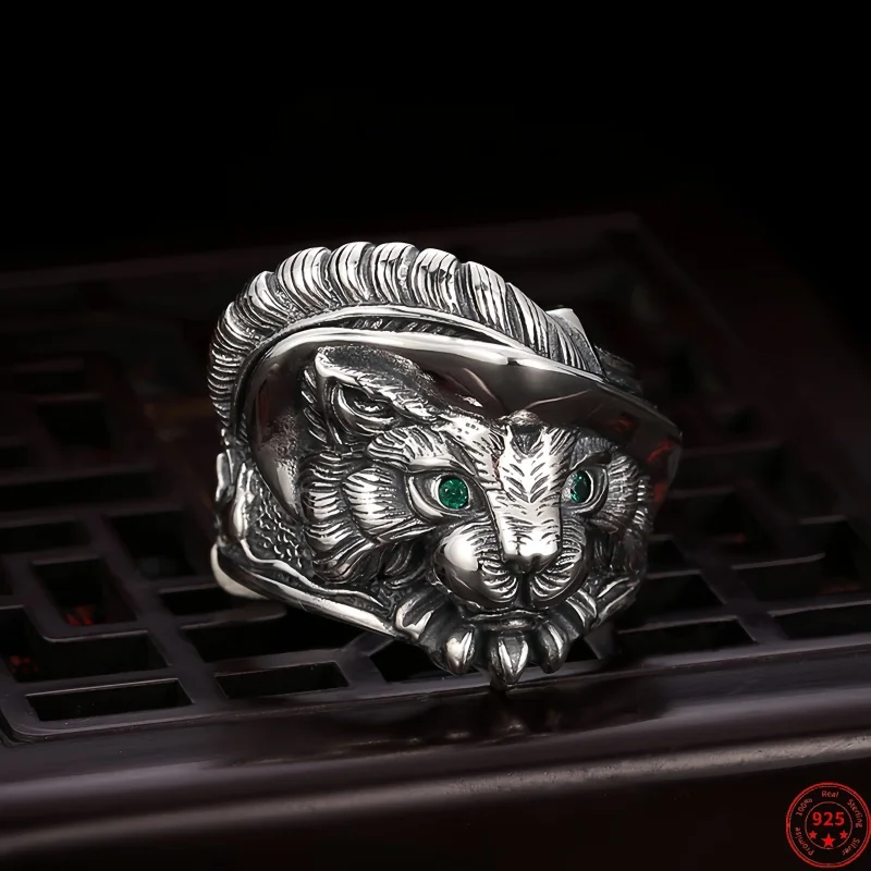 BOCAI New Real S925 Sterling Silver Rings for Men Women Multiple Elf Cat Antique Charms Valentine's Day Gift Fine Choice Jewelry