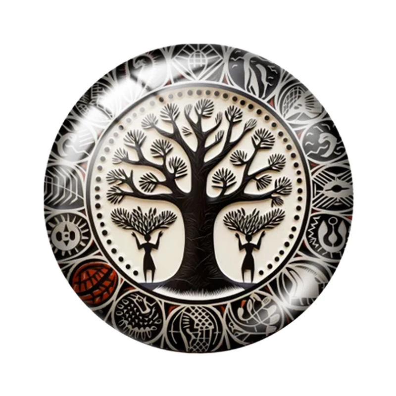 Watercolor Tree of Life 10pcs 12mm/16mm/18mm/30mm Round Photo Glass Cabochon 25mm Demo Flat Back Making findings