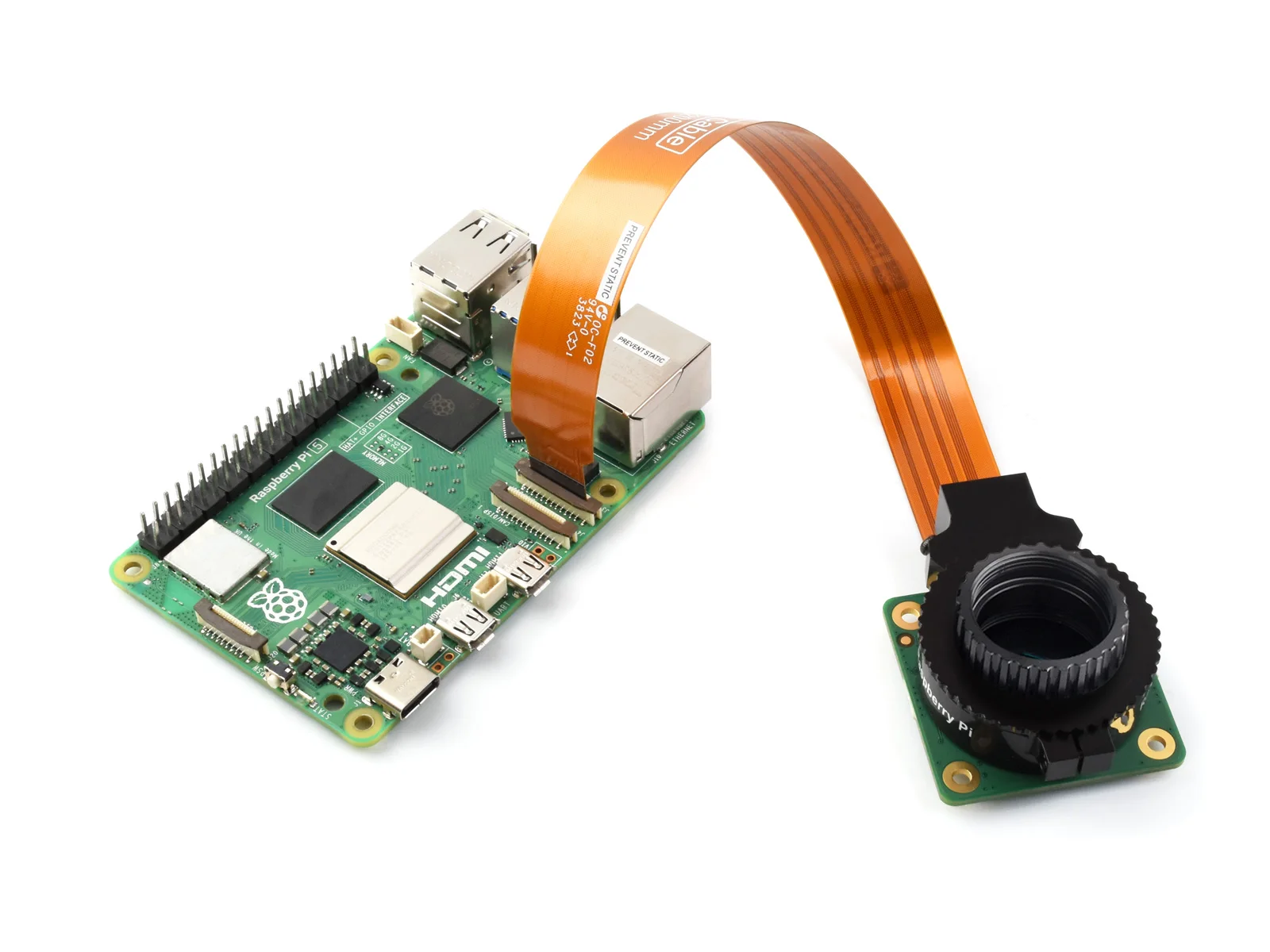 كاميرا Raspberry Pi HQ بمستشعر IMX477 بدقة 12.3 ميجابكسل مع عدسة تثبيت C/CS تدعم التصوير الفوتوغرافي والفيديو منخفض الإضاءة