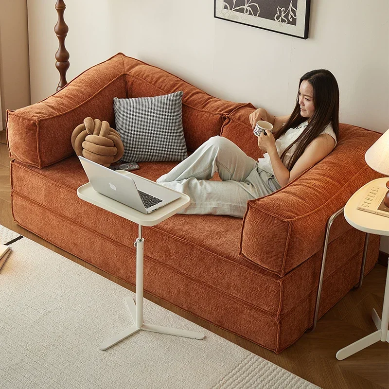 

European Living Room Sofa Bed Nordic Large Fabric Sleeper Sectional Double Couch Puffs Lounge Foldable Divano Letto Furniture