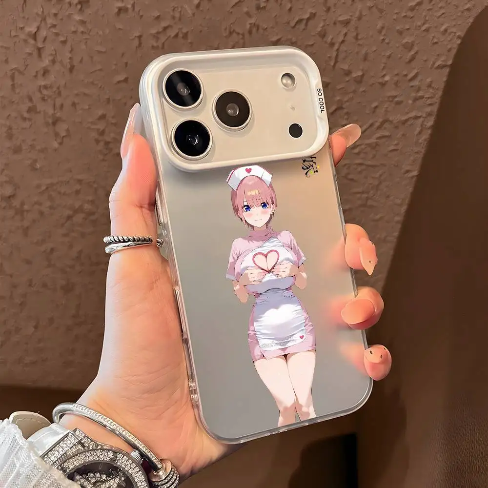 Q-quintessential Quintuplets جراب هاتف آيفون 17 16 15 14 13 12 11 برو ماكس الهواء متعدد الألوان ماتي ليزر أورورا فوندا #4