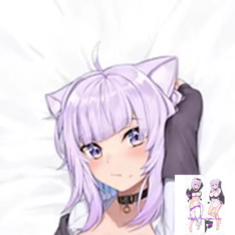 

Dakimakura Anime Pillow Cover Nekomata Okayu Double Sided Print Life-size Halloween Christmas Decoration