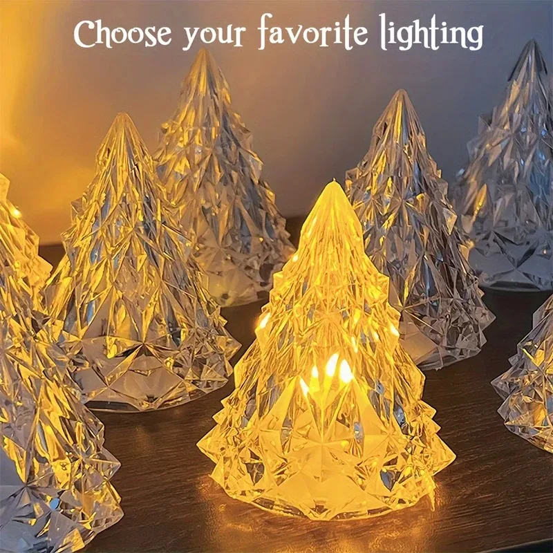 8cm Christmas Decoration Christmas Tree Hanging Light Outdoor Home Room Kitchen Decor New Year Bedhead LED Atmosphere Lights