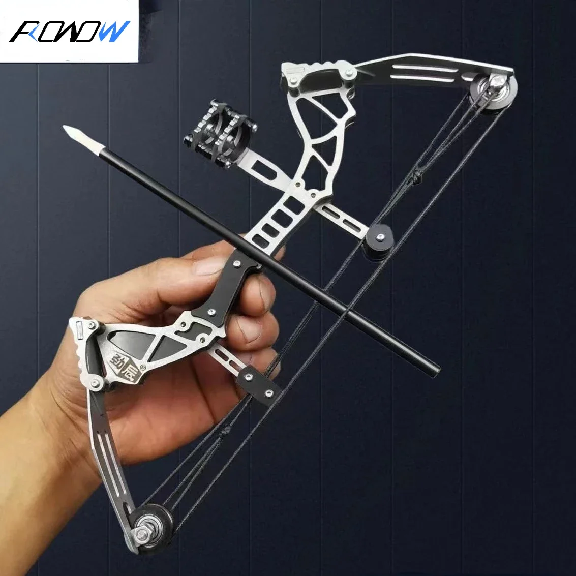 

High-power Compound Bow Set Archery Small Mini Bow Indoor Leisure Decompression Pulley Bow Stainless Steel Shooting