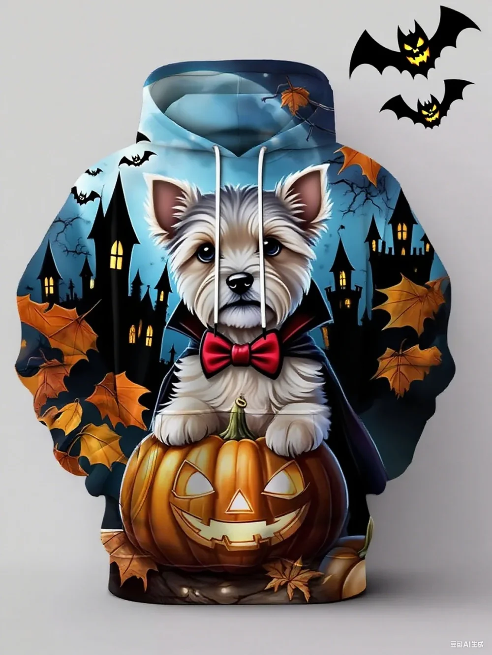 Halloween Men's Hoodie Cute Animal Pumpkin Pattern Autumn Sweatshirts Casual Round Neck Tops Outdoor Comfortable Men's Clothing