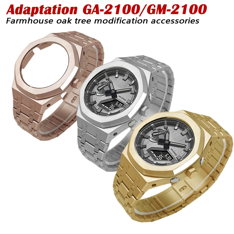 

Compatible with GA2100GM-2100 modified metal case, strap, nail style watch accessories