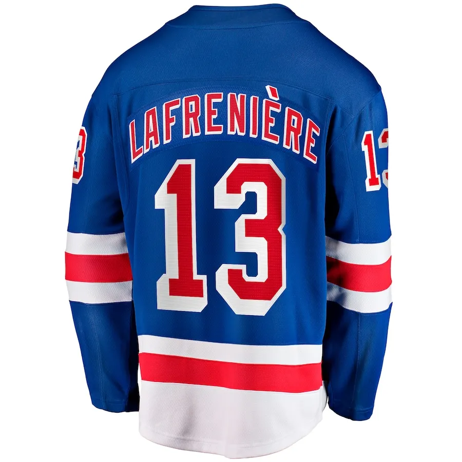 

2025 Wholesale Embroidery New York Hockey Jersey Men Youth Lafreniere Shesterkin Panarin Ice Hockey Uniform