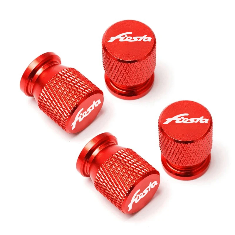 For Ford Fiesta Car Wheel Tire Valve Caps Tyre Stem Covers Airdust Waterproof Auto Accessories 4PCS