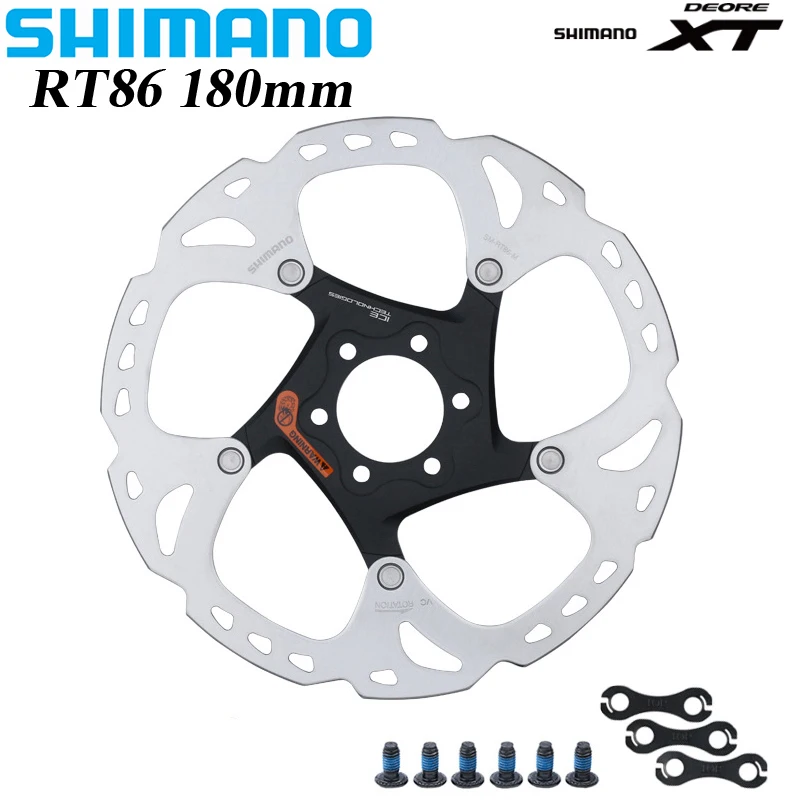 Shimano XT SM-RT86 Brake Disc Rotor Ice Technology Brake Disc 6 Bolt RT86 160mm 180mm 203mm For MTB Bike Accessories Disc Rotor