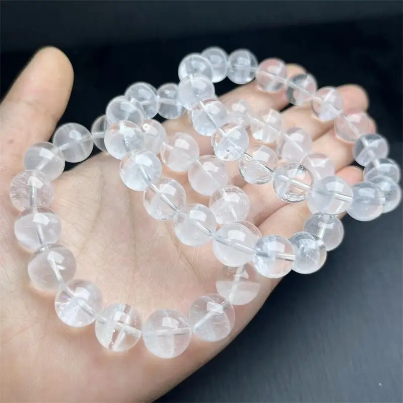 10MM Natural Snowflake Garden Quartz Bracelet Fortune Energy Mineral String Woman Amulet Jewelry Healing Gift 1pcs