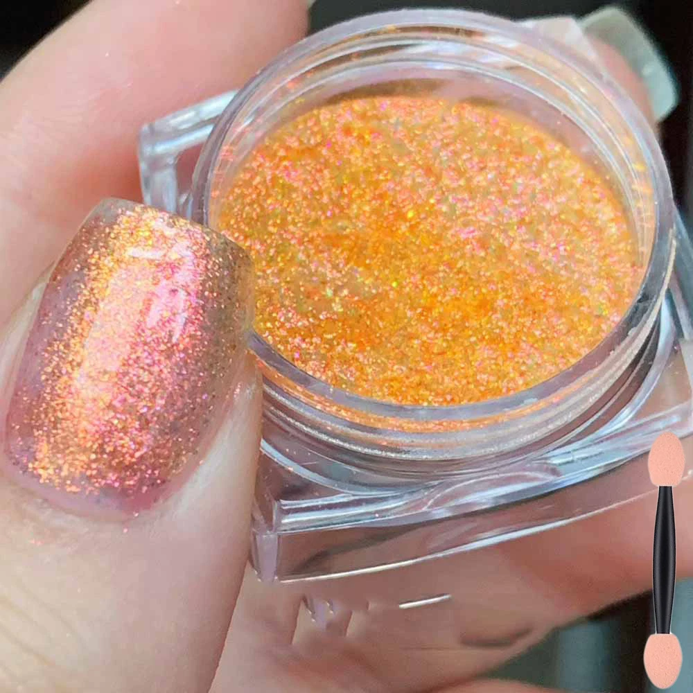1Box Aurora Chameleon Cloud Brocade Nail Powder Utra-Thin Irregular Mermaid Flakes Sparkly Polarized Iridescent Sequins