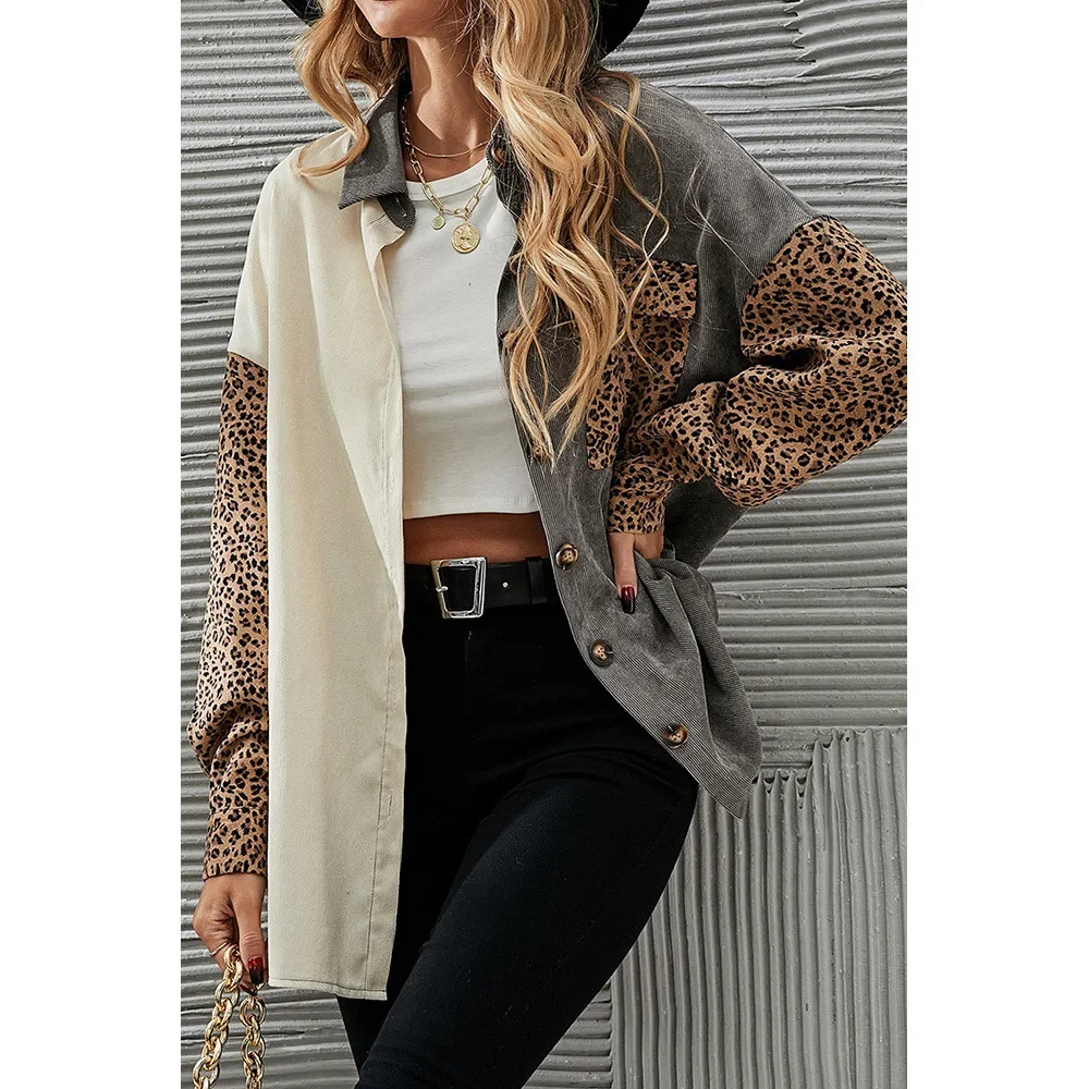 Women Coats Long Sleeve Single Breasted Striped Cardigan Jackets Pockets High Street Outerwear Loose Fit Turn Down Collar