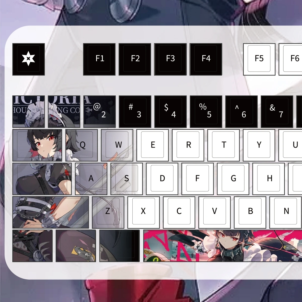 MAIMOOO Ellen Joe Keycap Cherry Profile Zenless Zone Zero Personalized Anime Game ZZZ PBT Custom Keycaps for Mechanical Keyboard