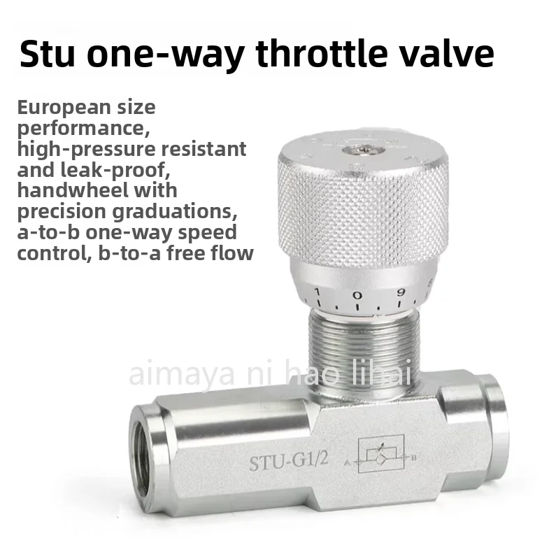 STB G1/4 G3/8 Bi-Directional Flow Restrictor Hydraulic Valve Carbon Steel Flow Control Valve for Hydraulic