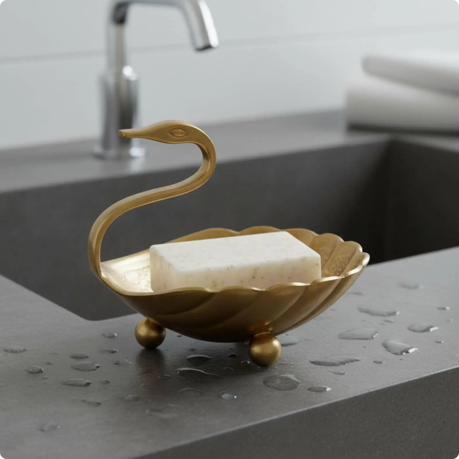 swan-tray-brass-tray-curved-neck-handle-decorative-swan-dish
