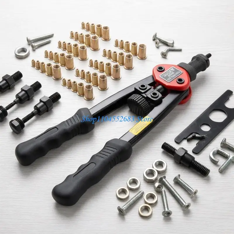 Double-Handle Rivet Nut Tool for Cabinets, Panel, Sheet Metal Furniture Panel 