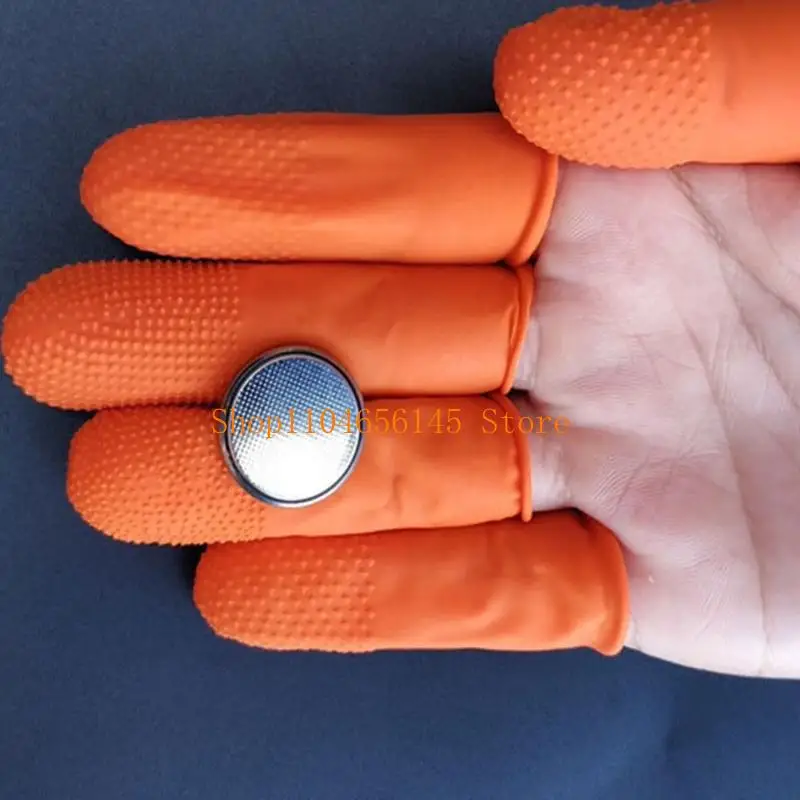 5asd Breathable Latex Finger Cots Protectors With Nonslip Dots For Laboratory Work And Industrial Applications
