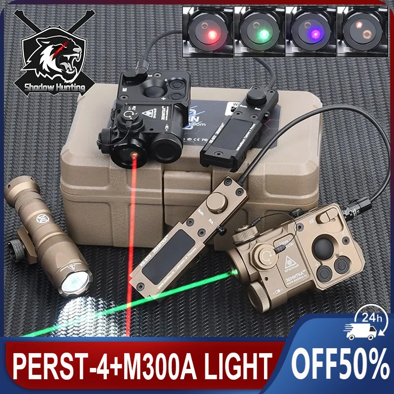 

WADSN Tactical Zenitc Perst 4 Red/Green/Blue Dot IR Laser Hunting Weapon Scout Light M300 M300A Flashlight P4 Pressure Switch