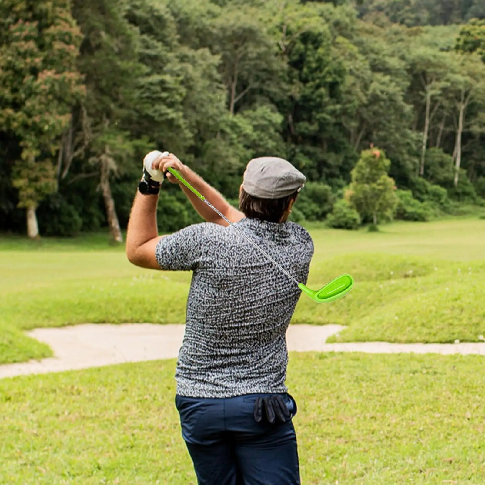 

Golf Club Golf Training Aid AntiSlip Grip Portable Gift Golfer Gift Practice Club Golf Swing Training for Games Sports Garden