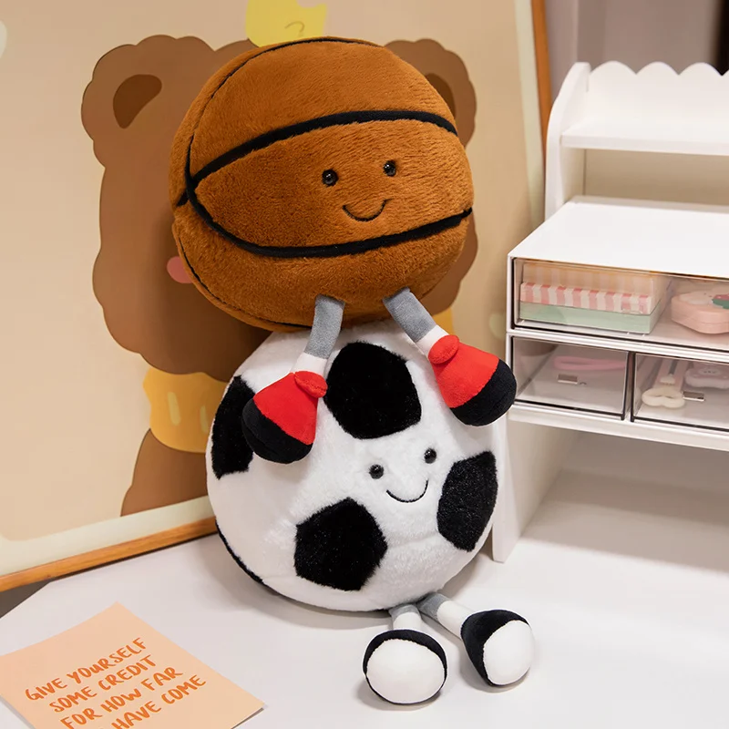 Kawaii esporte camisa urso boneca plushies bonito futebol plushie travesseiro macio bola de pelúcia macio crianças brinquedos para meninos presente casa deco