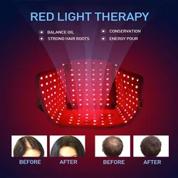 Chapéu de fisioterapia para o crescimento do cabelo, Luz vermelha LED, Promover o crescimento rápido do cabelo, 660nm e 850nm