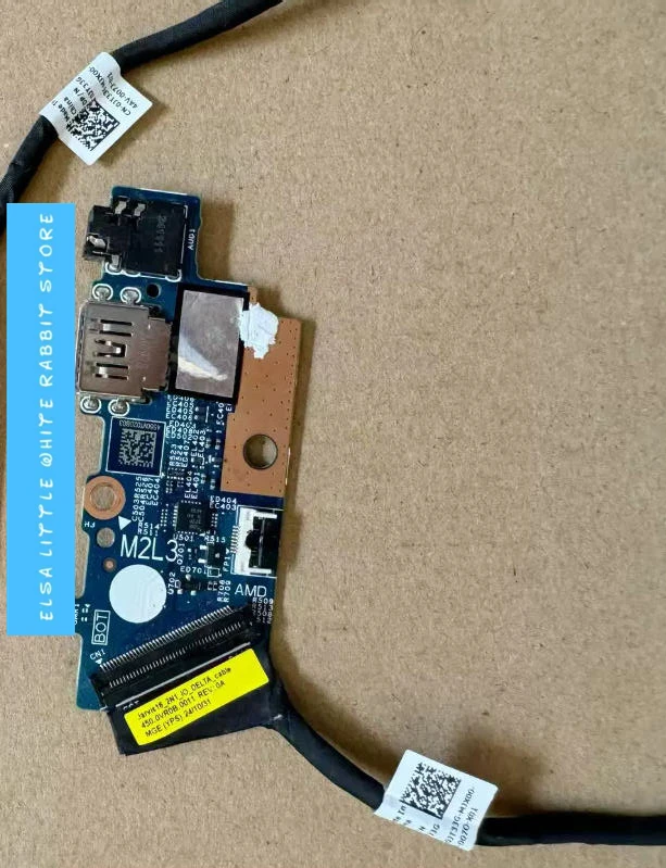FOR DELL JADE 16 2N1 PC16255 USB AUDIO POWER BUTTON BOARD W CABLE 0JT33G 450.0VR0B.0001